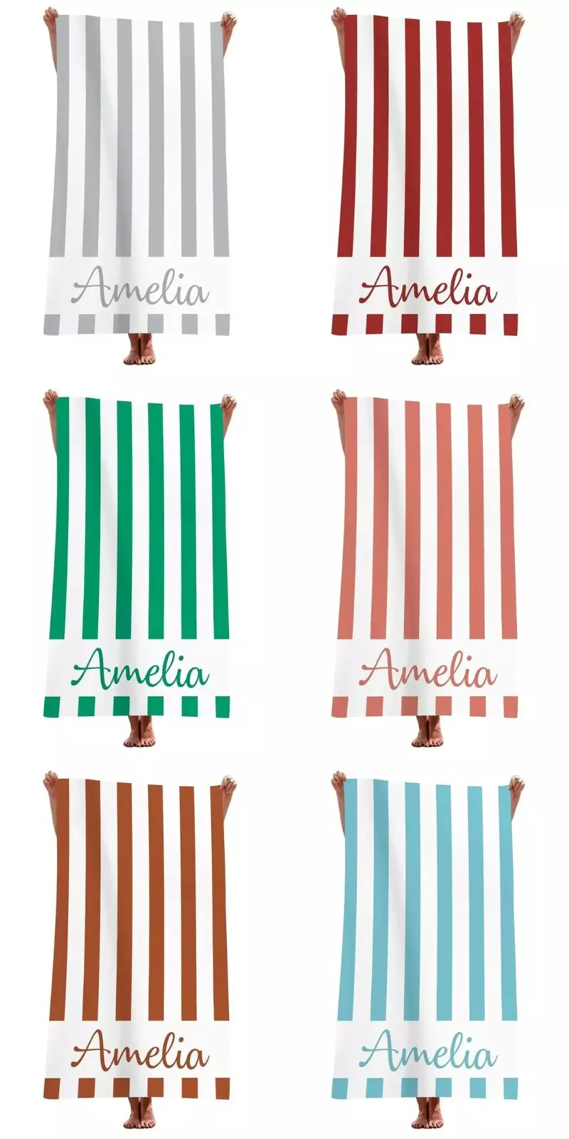 Serviette de Plage Personnalisable - Les couleurs