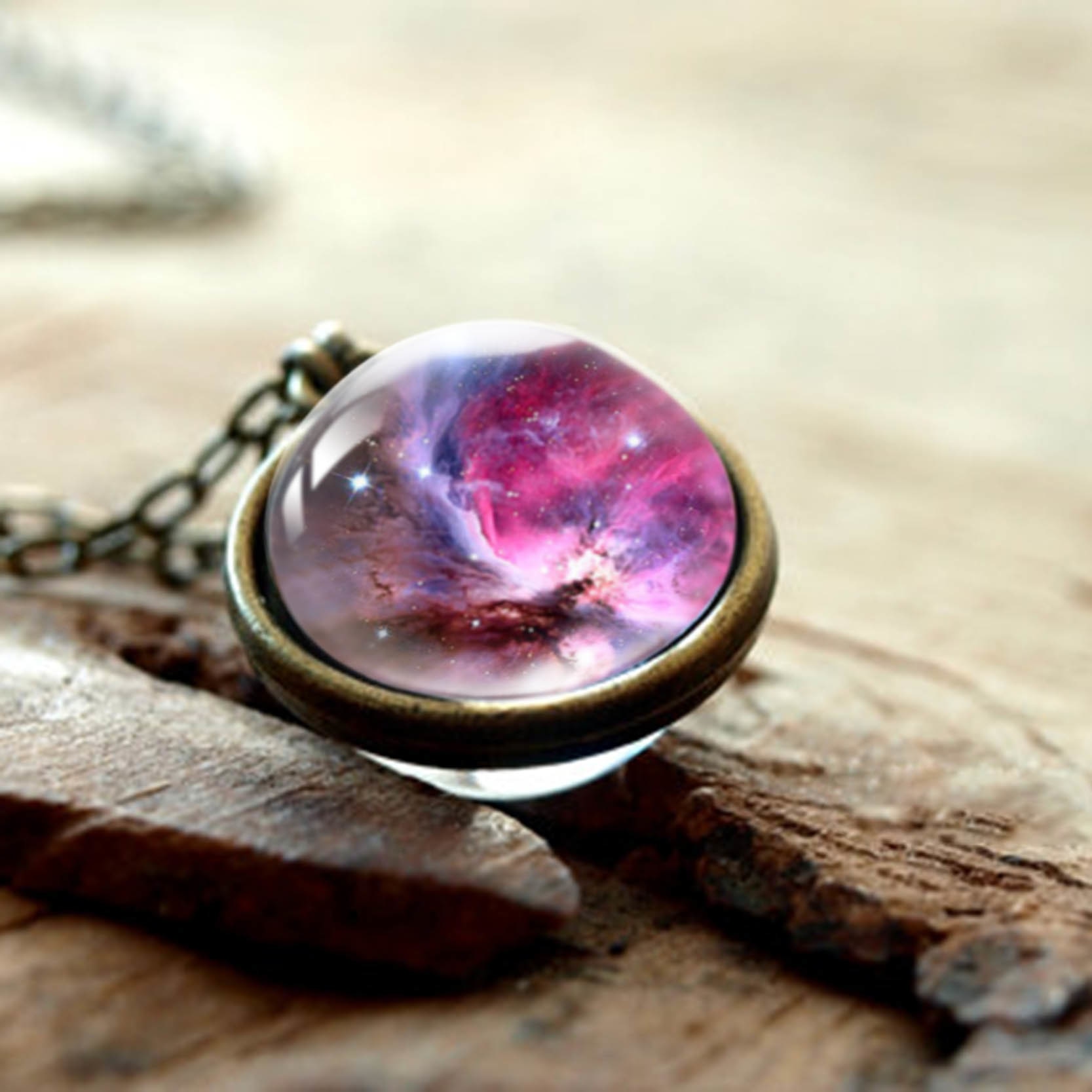 Collier Pendentif Univers Galaxie gohappy
