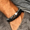 Bracelet cadeau Homme perles en pierres TEMPERAMENT