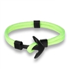 Bracelets en Corde tressée ANCRE vert fluo