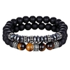 Bracelet Homme double Oeil de Tigre