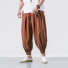 sarouel, pantalon ample, lin chinois, style décontracté, pantalon yoga homme