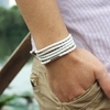 Bracelet homme Lanière en cuir tressé  7