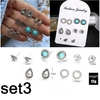 oucles D'oreille Argent Turquoise Bohemia