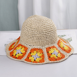 Chapeaux de paille Crochet, chapeau de plage bob