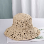 Chapeaux de paille Crochet, chapeau de plage bob