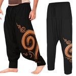 sarouel, pantalon ample, Pantalon coton, style décontracté, pantalon yoga homme, sarouel homme