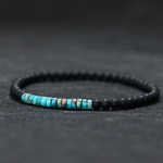 Bracelet perles en pierres unisexe minimaliste