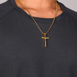 Collier Homme avec Pendentif Croix minimaliste