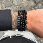 Bracelet Homme Perles en Pierres Collection 2024 5