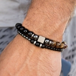 Bracelet Homme Perles en Pierres Collection 2024 2
