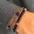 Bracelet cadeau Homme perles en pierres TEMPERAMENT noir argent