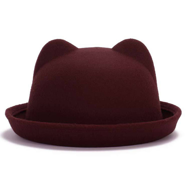 Chapeau Feutrine Oreilles De Chat Enfant Chapeau Melon Ado Adulte