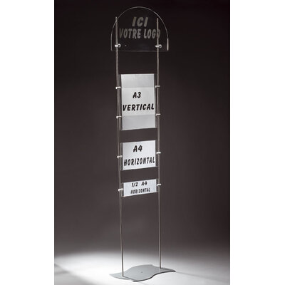 SUPPORT TOTEM D'AFFICHAGE PLEXIGLAS