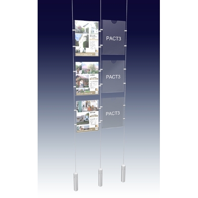 SUPPORT D'AFFICHAGE PLEXIGLAS CÂBLÉ STANDARD KIT