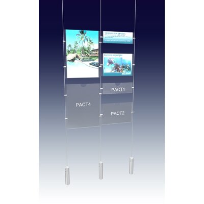 SUPPORT D'AFFICHAGE PLEXIGLAS CÂBLÉ MEDIUM KIT