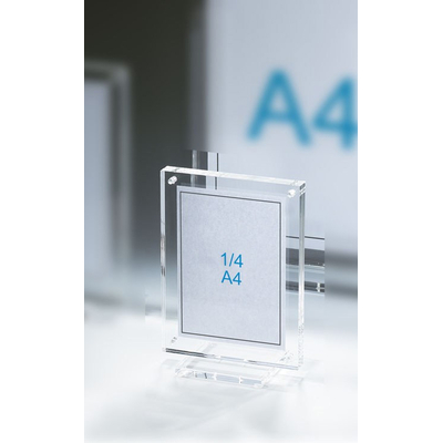 SUPPORT PLEXIGLAS CADRE PORTE-DIPLÔME 1/4 A4 SUR SOCLE