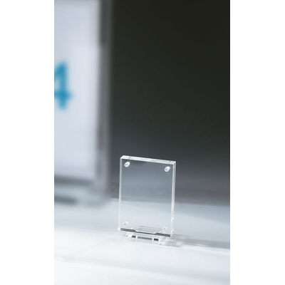 SUPPORT PLEXIGLAS CADRE PORTE-ÉTIQUETTE SUR SOCLE