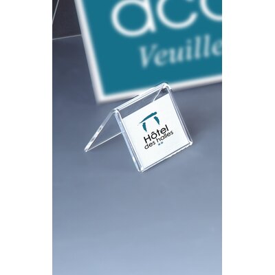 CHEVALET PLEXIGLAS PORTE ÉTIQUETTES 5 CM
