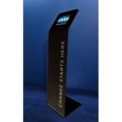 BORNE TOTEM D'AFFICHAGE IPAD / TABLETTES PLEXIGLAS NOIR
