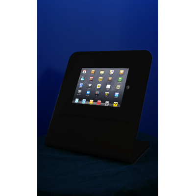 TOTEM D'AFFICHAGE DE TABLE POUR IPAD / TABLETTES PLEXIGLAS NOIR