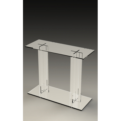 SELLETTE CROISILLON PLEXIGLAS DOUBLE 50CM