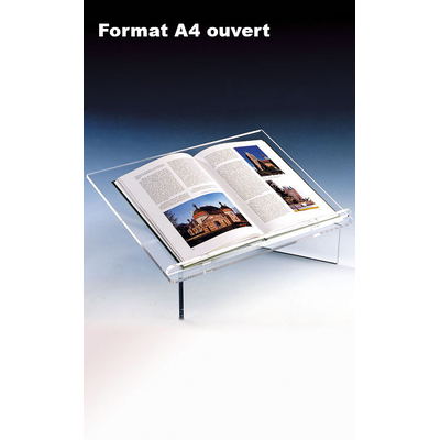 LUTRIN PLEXIGLAS DE TABLE SURÉLEVÉ POUR FORMAT A4