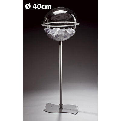 URNE PLEXIGLAS SPHÉRIQUE 40CM SUR PIED