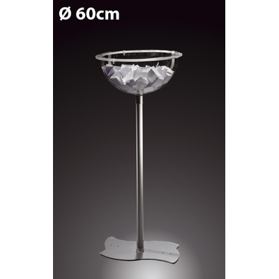 VASQUE PLEXIGLAS DIAM. 60CM SUR PIED