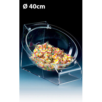 VASQUE BOULE 40CM PLEXIGLAS SUR TABLE
