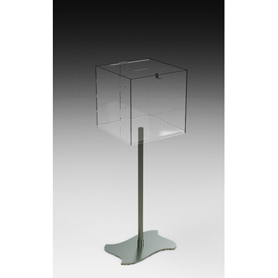 URNE PLEXIGLAS CUBIQUE 40CM SUR PIED