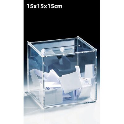 URNE PLEXIGLAS CUBIQUE 15CM
