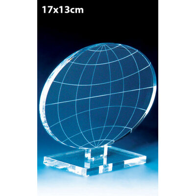 TROPHÉE PLEXIGLAS GLOBE 15CM