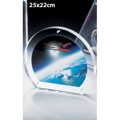 TROPHÉE PLEXIGLAS SANDWICH DISQUE
