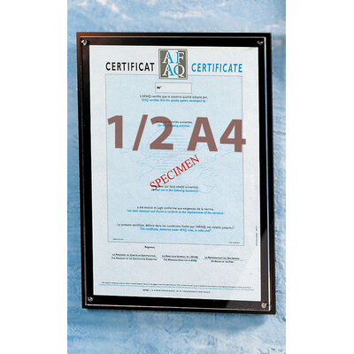 PORTE-DIPLÔME PLEXIGLAS FORMAT 1/2 A4