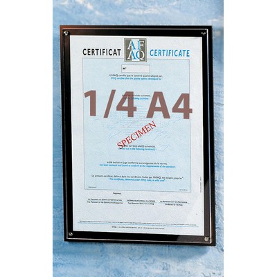 PORTE-DIPLÔME PLEXIGLAS FORMAT 1/4 A4