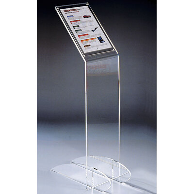 BORNE SUPPORT PLEXIGLAS A4 AU SOL