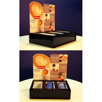 BOITE PLEXIGLAS CAPSULES DE CAFÉ