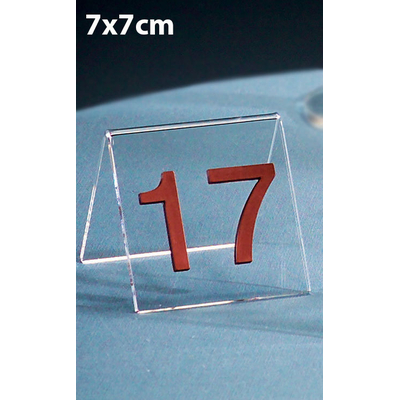 CHEVALET PLEXIGLAS NUMÉRO DE TABLE 7X7CM