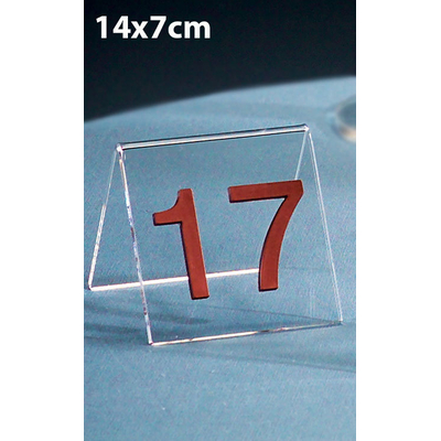 CHEVALET PLEXIGLAS NUMÉRO DE TABLE 14X7CM