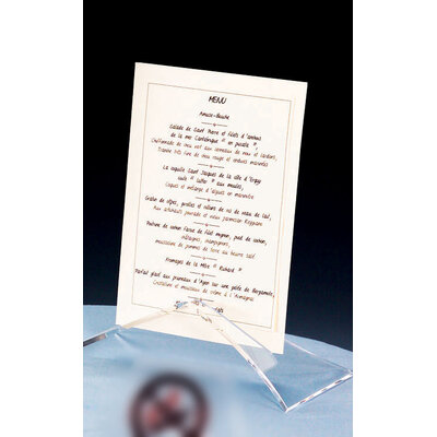 PORTE MENU OU CARTE PLEXIGLAS