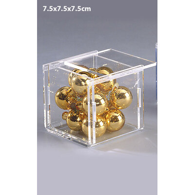 BOÎTE PLUMIER PLEXIGLAS 7.5X7.5X7.5CM