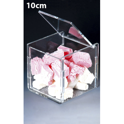 BOÎTE PLEXIGLAS COUVERCLE PIVOTANT 10CM