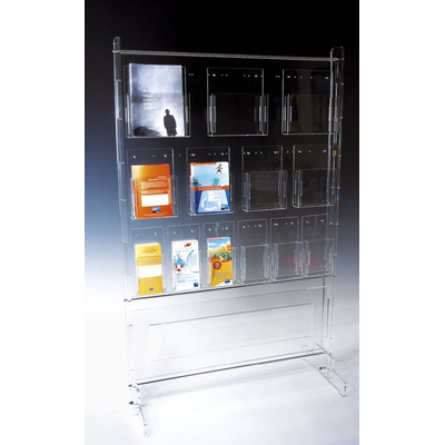 TABLEAU PLEXIGLAS SUR PIED AVEC PRESENTOIRS PLEXIGLAS