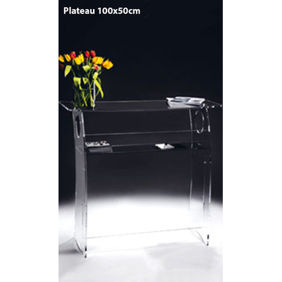 BANQUE D'ACCUEIL PLEXIGLAS 100CM