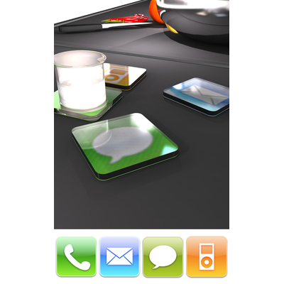 DESSOUS DE VERRE PLEXIGLAS IMPRIMÉ APPLI IPHONE