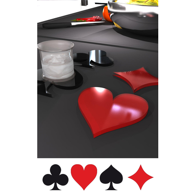 DESSOUS DE VERRE PLEXIGLAS IMPRIMÉ POKER