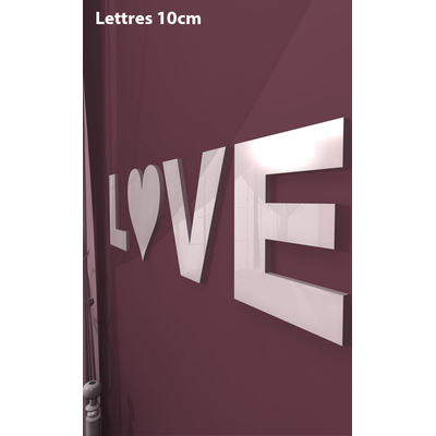 LETTRE VOLUME PLEXIGLAS BLANC 10CM