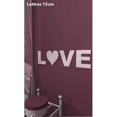 LETTRE VOLUME PLEXIGLAS BLANC 15CM