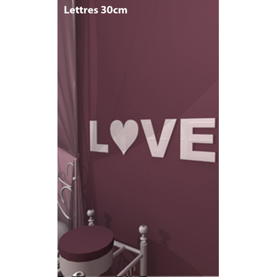 LETTRE VOLUME PLEXIGLAS BLANC 30CM